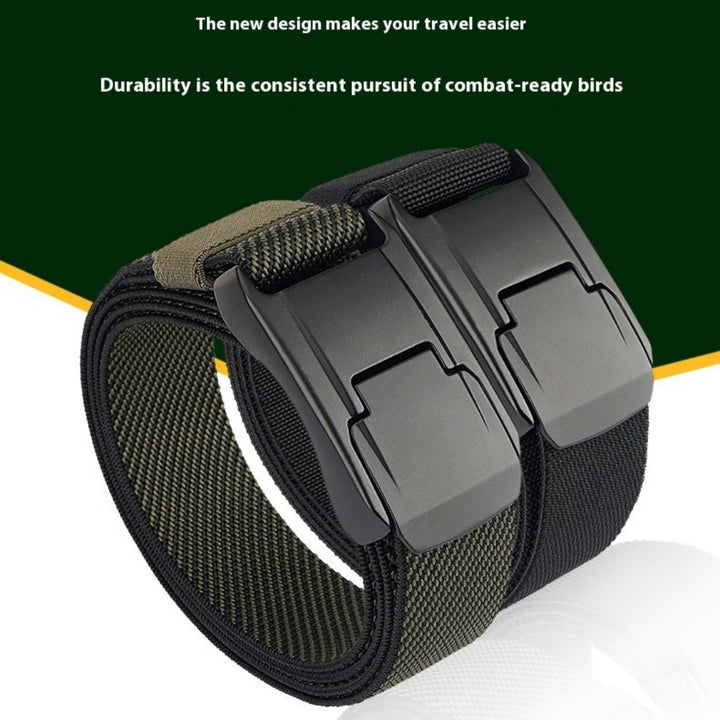 Black belt with a gray buckle on a white background